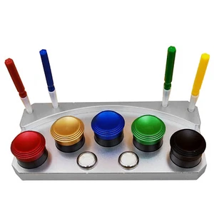 5 Oil Cups Stand Containers With 4 Pens Watchmakers Tool Watch Repair Accessory - Picture 1 of 5