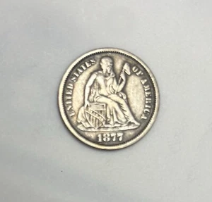 1877 Seated Liberty Dime ** Better Date* 325M - Picture 1 of 5
