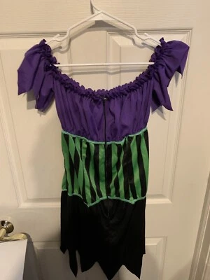 Leg Avenue завораживающий ведьма костюм платье черный зеленый фиолетовый взрослый размер XL - Изображение 1 из 4