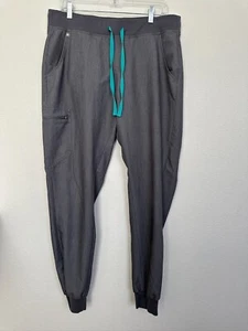 FIGS Zamora Joggers Gray Tapered Medical Full Length High Rise Women Large Tall - Picture 1 of 7