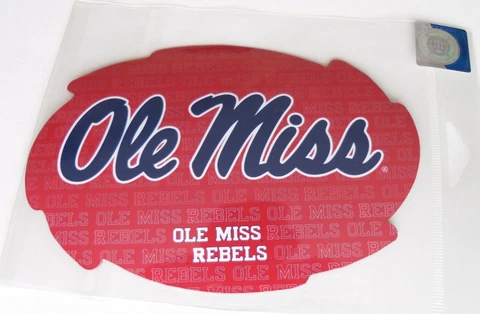 NCAA 1 Pair Ole Miss Rebels Magnets 6 7/16" Wide x 4 3/8" High Cover