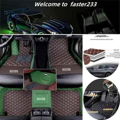 For Land Rover Range Rover Car Floor Mats Front & Rear Carpets Custom Luxury Foto 1 de 4