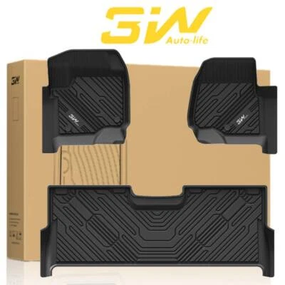 3W Floor Mats For Ford F250 F350 F450 Super Duty 2017-2025 CrewCab with Storage - Image 1 of 4