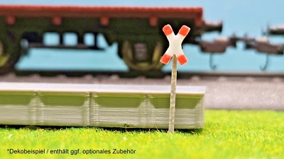 3D-SCALE 10 Stück Andreaskreuze für Spur N (1:160) für Bahnübergang, Modellbauanlage