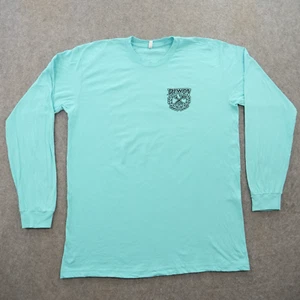 Dixxon Shirt Mens 2XL XXL Green Party Crest Logo Long Sleeve Crew Neck - Picture 1 of 15