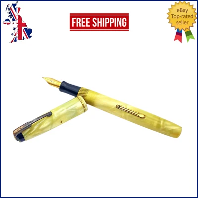 PLUMA ESTILOGRÁFICA WATERMAN DOCTOR DE COLECCIÓN EN MARFIL ELÁSTICA 14K MEDIANA NUEVA EN CAJA CANADÁ Foto 1 de 4