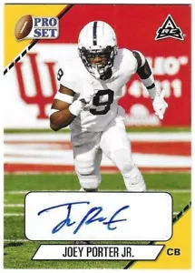 Joey Porter Jr. 2021 LEAF PRO SET 1st ROOKIE AUTOGRAPH CARD Steelers AUTO yellow - Picture 1 of 2