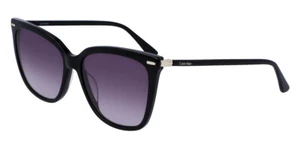 Calvin Klein CK22532S Sunglasses Women Black Cat Eye 56mm New & Authentic - Picture 1 of 2