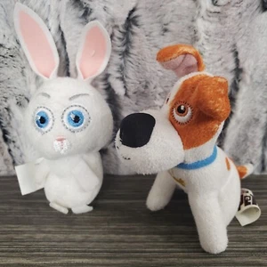 The Secret Life Of Pets BOLA DE NIEVE & MAX Mini Bolsillo Peluche Personaje Juguetes Lote de 2 - Imagen 1 de 7
