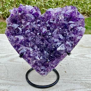 5.09LB Processing of Natural Amethyst Cluster Cave Love Specimen in Uruguay+base - Picture 1 of 17