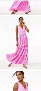 Maxi Vestido LILLY PULITZER NUEVO CON ETIQUETAS Rosa Brillante Sin Mangas Talla 0 Minorista $235 - Imagen 1 de 10