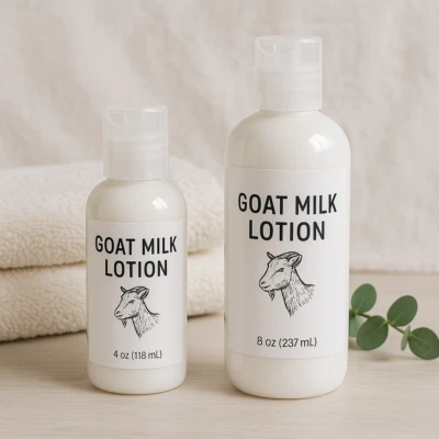Moisturizing Goat Milk Lotion, Natural Creamy Lotion, Skin Softening Lotion - Image 1 of 4