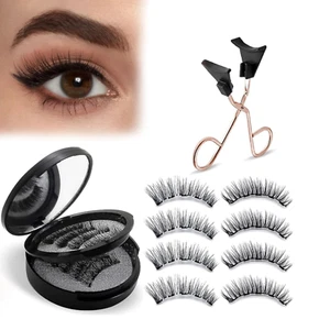 4 Paar Wimpern Magnetisch Magnetische Wimpern Mit Zange Magnetic Eyelashes Magne - Bild 1 von 7
