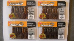 Lote de 4 BERKLEY POWERBAIT 3.5" FORMA 108 en color MANTEQUILLA DE MANÍ Y GELATINA - Imagen 1 de 2