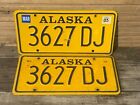 2003 Alaska license plate pair 3627 DJ