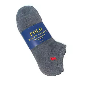 Polo Ralph Lauren Men's Classic Sport Athletic Crew Socks 6 Pairs Gray 10-13 NEW - Picture 1 of 5