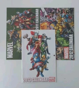 Lote de 3 calendarios de cómics de Marvel 2011-2013 en estado bastante bueno/casi nuevo - Imagen 1 de 7
