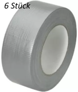 6 Rollen a  50 m Panzertape  Panzerband Gaffa Gewebeband Grosspackung - Bild 1 von 1