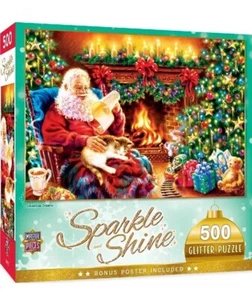Holiday Glitter - Christmas Dreams Santa 500 Piece Puzzle - Picture 1 of 3