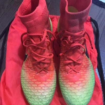 Botines de fútbol Nike para hombre Magista Obra AG naranja clavos raros EE. UU. 10,5 Foto 1 de 2