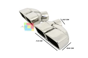 TERMINALI DI SCARICO ACCIAIO INOX CROMATO PER AUDI A8 D3 2002-2009 - Imagen 1 de 1