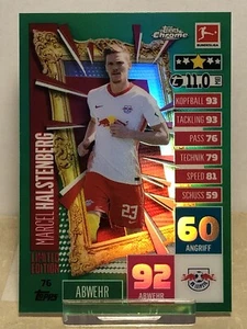 2020-21 Topps Chrome Match Attax Bundesliga Marcel Halstenberg Green Parallel - Picture 1 of 3