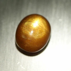 11,18 CT ÚNICO CABUJÓN ESTRELLA DE PIEDRA SOLAR DORADA NATURAL DE ALTA GAMA - Imagen 1 de 3