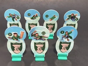 2000 Harry Potter Quidditch Board Game 7 Slytherin Replacement Player Tokens - Picture 1 of 3