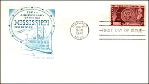 Scott 955 3 Cents Mississippi House Of Farnam FDC - Unaddressed - Planty 955-18 - Bild 1 von 2