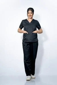 Women's Nursing scrubs & Medical Scrub - Black Scrub Set for Nurses and Doctors - Picture 1 of 5