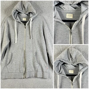 Jack And Jones Sudadera con Capucha Cremallera Lisa Hombres Extra Grande Gris Jersey Sudadera Suéter - Imagen 1 de 14