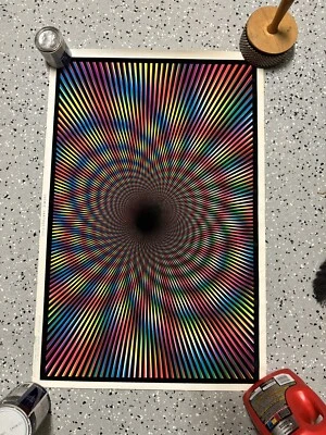 Póster vintage 1976 Cosmic Fantasy 1602 terciopelo psicodélico luz negra RR6-076 Foto 1 de 4