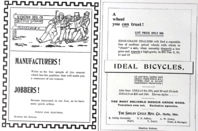 1896 Noderer Mfg Co Bicicleta Varios BICICLETAS IDEALES Bicicleta Comercio Anuncio Foto 1 de 2