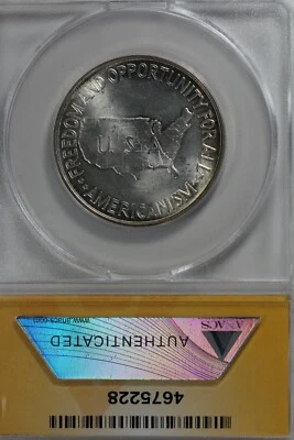 1952  .50   ANACS  MS 64  WASHINGTON-CARVER    Classic Silver Commemorative   - Image 1 of 2