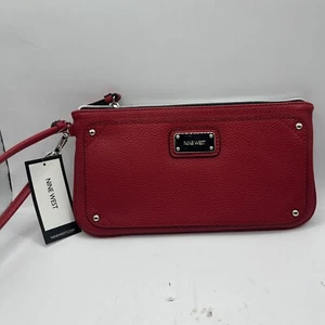 Nove West Cherry Borsa a Pulcinella Rossa Ciliegia con Due Borse con Cerniera, Tasche Interne - Foto 1 di 3