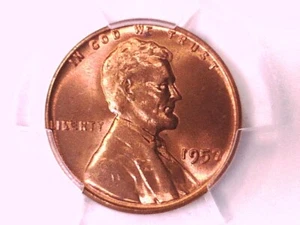 1957 P Lincoln Wheat Cent Penny PCGS MS 66 RD 44038497 Libierty Error - Picture 1 of 3