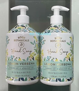 (2-Pk) BODY BOTANICALS ~ LEMON VERBENA  Almond Oil REFRESHING HAND SOAP Wash - Picture 1 of 3