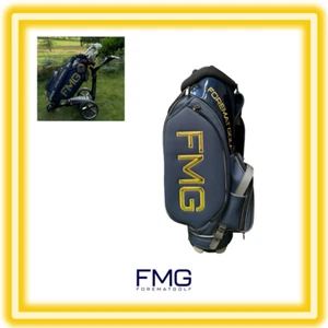 Foremat Golf Premium Cart Bag Deluxe Navy Gold High Quality Bag Open Edition - Picture 1 of 8