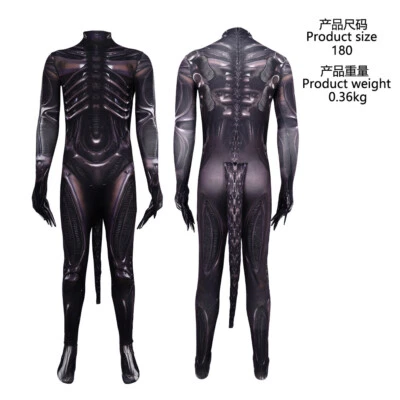 Cosplay Alien Romulus Xenomorph Predator Jumpsuit Adult Kids Bodysuits Kostüme - Bild 1 von 4