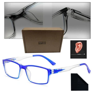 Herren Kurzsichtig Kurzsichtbrille Federscharniere Myopiebrille -1,0 bis -6,0 E - Bild 1 von 18