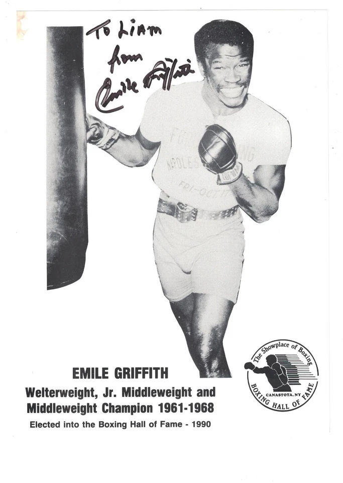 Foto autografiada firmada por Emile Griffith campeón boxeador Foto 1 de 1