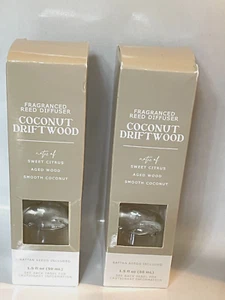 Lot of 2 Fragranced Reed Diffuser Coconut Driftwood w Reed Rattan Sticks NEW - Picture 1 of 4