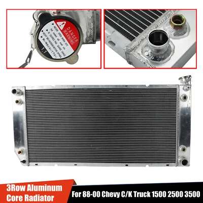 1520 3Row 34" Core Radiator For 1988-2000 Chevy C/K Truck 1500 2500 3500 5.7L V8 Foto 1 de 4