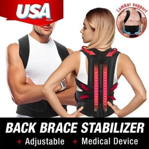 Posture Corrector-Back Brace for Men and Women- Fully Adjustable Straightener - Picture 1 of 14