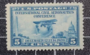 Scott 650 - 5 centavos de aeronáutica civil - MNH - PSE certificado 95J - SCV $80,00 - Imagen 1 de 3