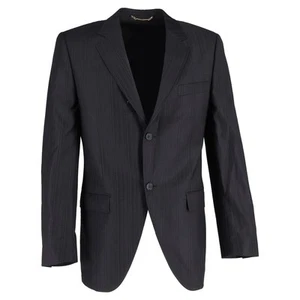 Dolce & Gabbana Striped Single Breasted Blazer In Wool Men Black Size 52 - Picture 1 of 6