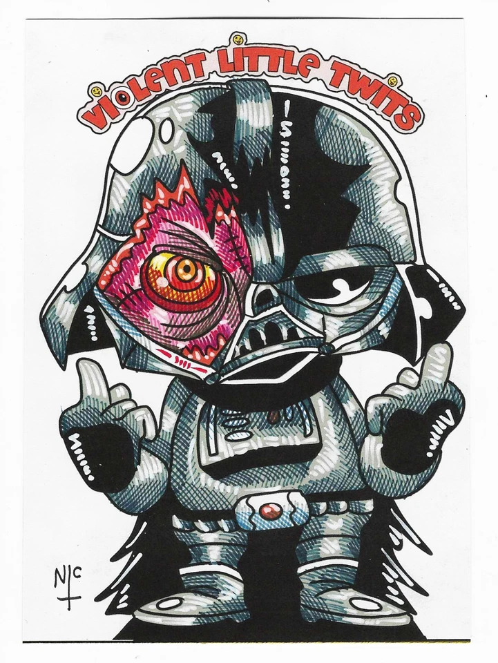   Oversized Sketch Card In Inks  Violent Little Twits Range , Anakin Skywalker - Image 1 of 1