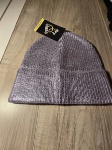 Art Class Girl's Knitted Cuffed Beanie Hat Shiny Purple NWT One Size - Picture 1 of 1