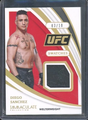 2021 Panini Immaculate UFC DIEGO SANCHEZ #S-DSH Swatches Gold Patch /10 SSP - Image 1 of 2