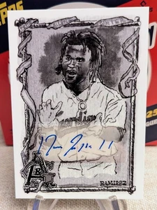 2025 Topps Shoebox Treasures Jose Ramirez Auto /75 Greyscale Filter Guardians - Bild 1 von 2
